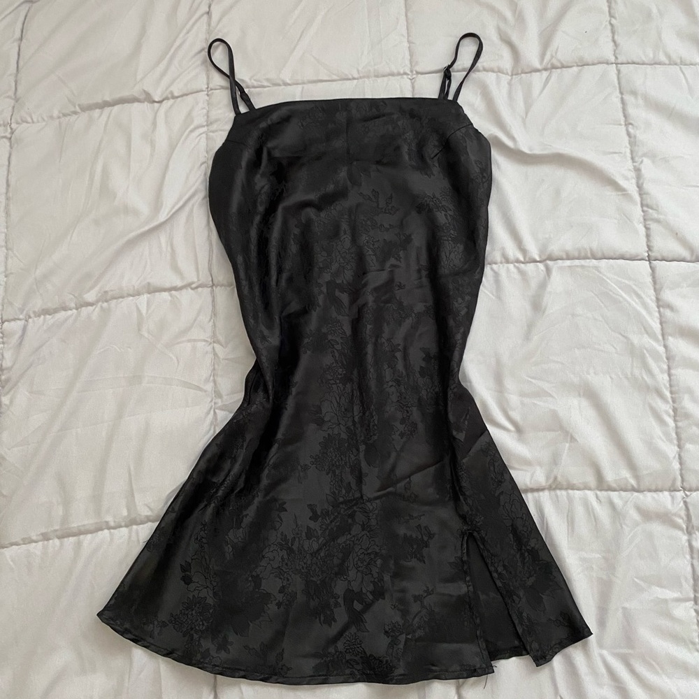 Princess Polly black satin dress